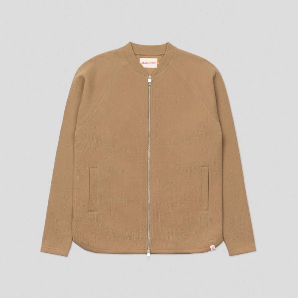 BNWT Revolution of 1995 - Men's Khaki/Beige Organic Cotton Bomber Sweatshirt